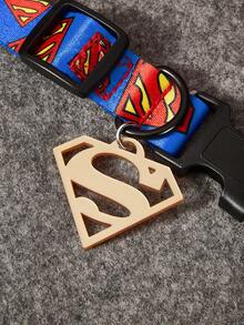 SUPERMAN X SHEIN 一套卡通图案宠物旅行背带和牵引绳套装，包括项圈、便携收纳袋，多种尺寸可选，肩带长度可调节，适合猫、狗、超级英雄等宠物。 - 彩色 - 查看 9
