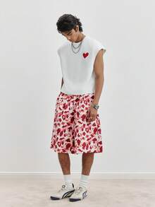 TOKVUE Men's All-Over Print Casual Versatile Daily Wear Shorts - Pink - View 5