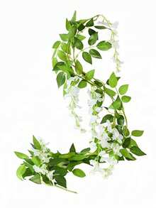 1pc 6-Branches Delonix Regia Bean Flower Vine Wedding Party Decoration, Valentine's Day, Gift - Multicolor - View 2
