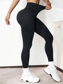 Easithlete Easithlete 彩色高腰无缝瑜伽紧身裤，女士运动压缩紧身裤，适合徒步、远足、健身房、运动、跑步、骑行、瑜伽、匹克球等休闲运动。 - 深灰色 - 查看 3