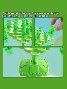 Balanced Tree Board Game And Jenga Game - Fun And Educational Puzzles For Family Interaction - Green Frog - View 4