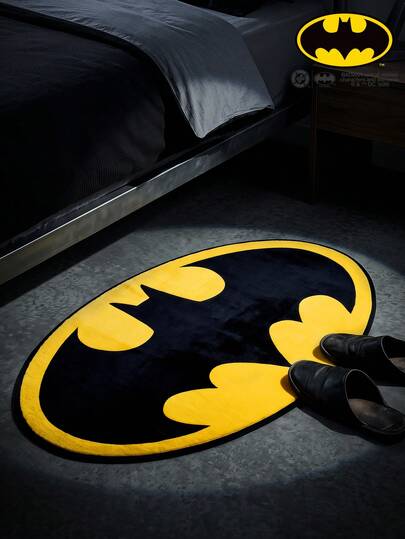 Batman X Joivida 1pc Rug – Licensed Cartoon Floor Mat, Soft Plush Home Decor
