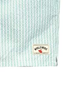 Manfinity KASUA Quần short đi biển kẻ sọc thường ngày dành cho nam - Màu xanh Bạc hà - Xem 3