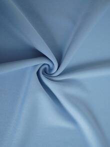 Elenzga Vestido azul elegante y exquisito de talla grande con decoración de lazo para primavera, verano y otoño, ideal para uso diario, vacaciones y ocasiones casuales - Azul - Ver 4
