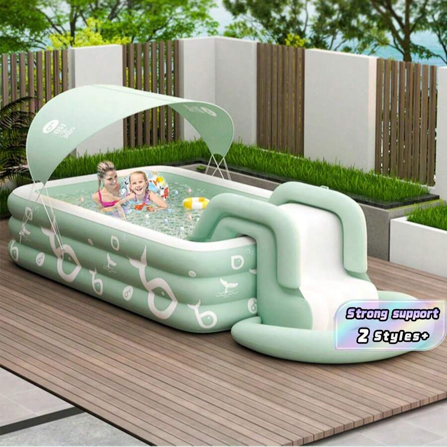 A Large Inflatable Pool, Family-Sized Pool, Portable Water Park, Suitable For Indoor And Outdoor Water Fun, Party Pool, Made Of Thick, Durable PVC, Inflatable And Portable - Vitality Series - View 1