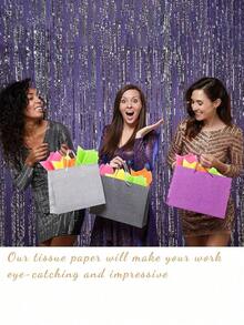 50 hojas de papel de seda fluorescente brillante, 20" X 14", colores brillantes para envolver regalos, manualidades y decoraciones de fiesta - Multicolor - Ver 6