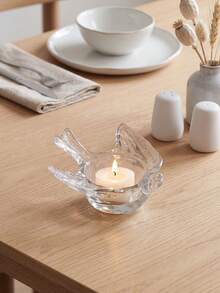 Haus Hana 1pc Light Luxury Style Transparent Glass Seashell Candle Holder Decorative Accessory For Romantic Candlelit Dinner Photography Prop - multicolor - View 4