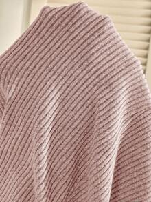 SHEIN Maternity Summer Casual Solid Color Halter World Cup Nursing Dress - Dusty Pink - View 6