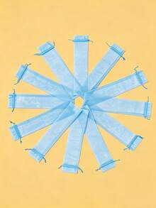 10/20/30/50/100pcs Drawstring Organza Gift Bag For Folding Hand Fan Storage, Pouches Tulle Bags,Rectangular Gift Bag, Craft Wrapping Bags Party Wedding Favor;Birthday Present,Kraft Paper Bags,First Birthday,Pink Christmas Wrapping Paper,Gift Box Small, Gift Bag(White) - Light blue - View 2