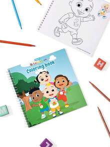 CoComelon X SHEIN 20 Pages Graffiti Coloring Book, Hand-Drawn Creative Coloring Book, Marker Graffiti Enlightenment Coloring Book - Multicolor - View 1
