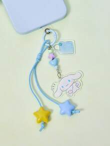 HELLO KITTY AND FRIENDS | SHEIN 1PC HELLO KITTY AND FRIENDS Cute Blue Star Puppy Keychain Bag Pendant - Multicolor - View 1