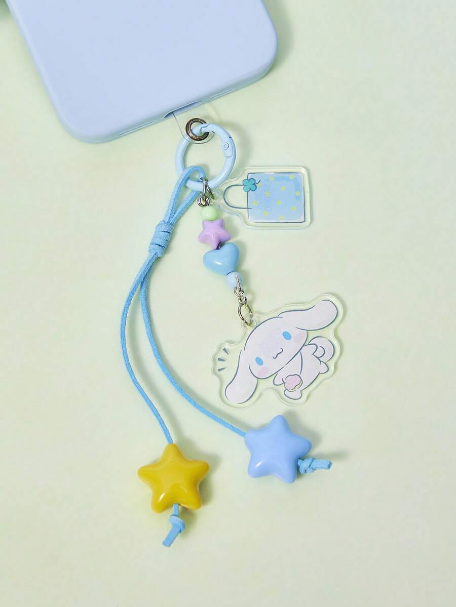 HELLO KITTY AND FRIENDS | SHEIN 1PC HELLO KITTY AND FRIENDS Cute Blue Star Puppy Keychain Bag Pendant - Multicolor - View 1
