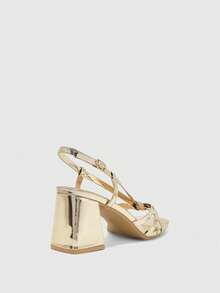 CUCCOO BIZCHIC Women's Fashion High Heel Sandals - Gold - View 5