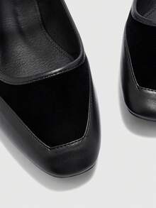 CUCCOO BIZCHIC Sepatu Flat Wanita Musim Semi dengan Gesper Sederhana dan Elegan, Modis, Serbaguna, untuk Santai, Kerja, dan Perjalanan. - tinta hitam - View 9