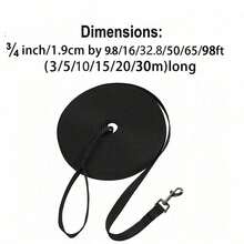 1PC Dog/Puppy Obedience Recall Training Agility Lead - 5m/9m/15m Training Leash - Great For Training - Black - View 11