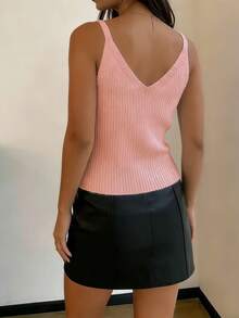 Sundraya Women's Starfish Decor Camisole Knit Top - Baby Pink - View 2