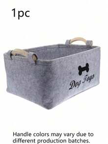 Caja de almacenamiento de suministros para mascotas, adecuada para gatos y perros, caja organizadora de juguetes para mascotas con asa, cesta/caja de almacenamiento de suministros para mascotas plegable, caja de juguetes/almacenamiento para niños - Multicolor - Ver 15