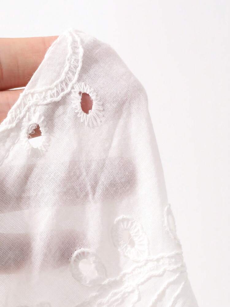 Women's White Lace Casual Mid-Length Vacation Dress