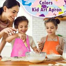1/5/10pcs Aprons, Suitable For Children, Teens And Artists - Durable Non-Woven Fabric, Perfect For Classroom, Kitchen, Crafts And Party Activities, Children's Art Supplies, Craft Aprons, Fun Design. - Multicolor - View 4
