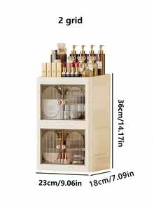 1pc Cosmetics Storage Box Household Luxury Desktop Dresser Skin Care Product Storage Box Facial Mask Dust Proof Drawer Sorting Cabinet Storage Rack - Multicolor - View 14