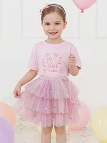 SHEIN Váy múa ba lê cổ điển bồng bềnh cho bé gái, thiết kế nhiều lớp vải tuyn mềm mại màu tím rực rỡ với cạp chun co giãn, chất liệu vải lưới thoải mái, kiểu dáng ngọt ngào như cổ tích, phù hợp cho tập múa ba lê, tiệc tùng và biểu diễn trên sân khấu, rất co giãn và nhẹ. - Hồng - Xem 9