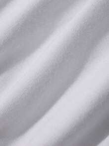Dazy-Less Áo thun nữ màu trơn, kiểu dáng tối giản, cổ lệch, thường ngày. - trắng - Xem 3