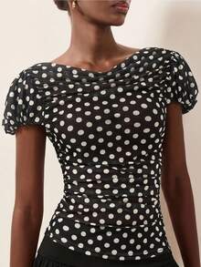 Briarwyn Blusa de mujer con estampado de leopardo de moda, para verano - Multicolor - Ver 2