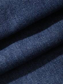 DAZY Bộ áo liền quần denim nữ kiểu dáng thường ngày, thích hợp cho mùa xuân và hè. - Màu xanh lam - Xem 2