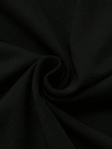 SHEIN With My Calm Women's Contrast Color Zipper Design Short Sleeve Equestrian Top - Black - View 8
