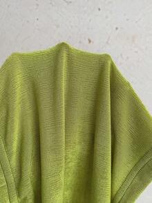 Soleia Conjunto de 2 piezas de top halter plisado con nudo delantero y shorts con cintura anudada para mujer - Verde - Ver 7