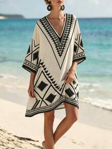 SHEIN Holidaya Women Short Dresses - Multicolor - View 5