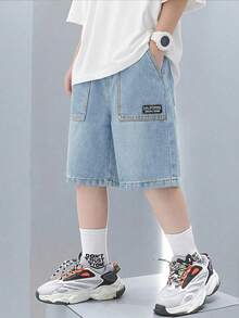 Young BoyBlue Denim Shorts - Light Wash - View 3