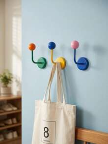 Zazumi Color Magnetic Hook Without Punching, Bathroom, Kitchen, Seamless Suction, Iron Magnetic Adhesive Hook, Wind Color Magnetic Hook - Multicolor - View 1