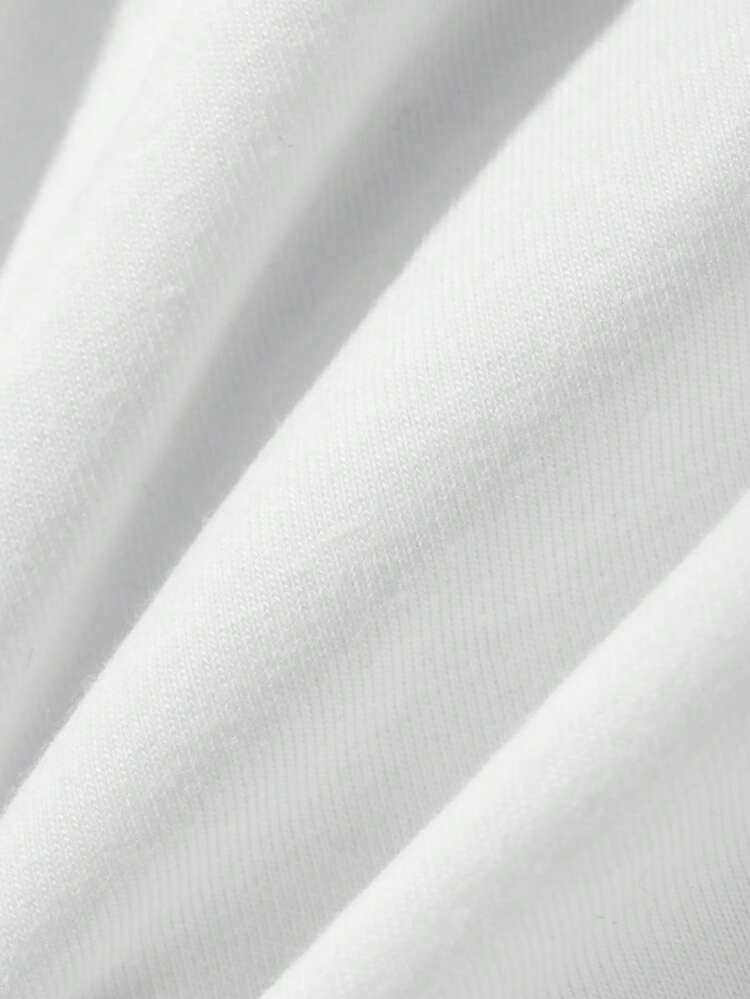 Women's Asymmetrical Shoulder Sleeveless Casual Street Style T-Shirt, Elegant White Tee For Spring & Summer