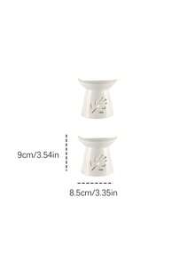 Madebyblanc 1/2 Chân đế đốt hương bằng gốm sứ kiểu Nhật Bản, thích hợp dùng cho nến và tinh dầu, thích hợp làm quà tặng. - Nhiều màu - Xem 6