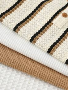 Cozy Pixies Bộ 6 món áo ba lỗ và quần short cho bé trai - màu nâu - Xem 8