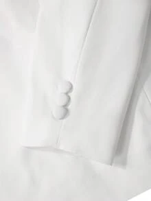 Manfinity Mode Áo khoác vest nam màu trắng kiểu dáng thường ngày mùa xuân/hè cho đám cưới - trắng - Xem 3