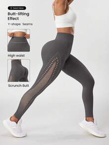 Gameset SHEIN Sport Legging Yoga Olahraga Wanita - Grey - View 4