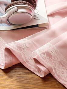 Double-Layer Semi-Blackout Curtain, Modern Minimalist Decorative Curtain, Comfortable Texture, Suitable For Living Room, Bedroom, Balcony, Bay Window - New Pink - View 6