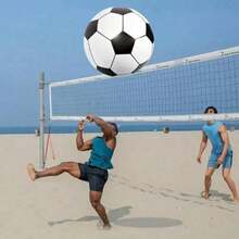 Large PVC Inflatable Football, Outdoor Game Prop, Beach Ball, Interactive Toss And Catch Toy - Multicolor - View 4