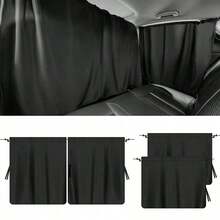 4pcs/Set Car Privacy Curtain Set - Suitable For Sedans And SUVs, Including Rear Seat & Side Window Separator With Storage Bag - black - View 9