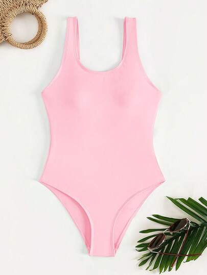 Swim Vcay Áo tắm liền thân màu trơn dành cho nữ, thích hợp cho kỳ nghỉ biển, tiệc bể bơi, tiệc bãi biển.