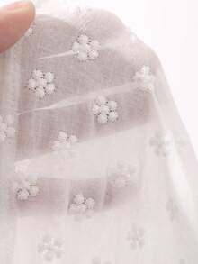 Livesso Áo kiểu babydoll dáng rộng, màu trơn, tay loe, thích hợp cho kỳ nghỉ hè của phụ nữ. - trắng - Xem 8