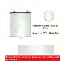 Silver Retractable Suction Cup Sun Visor, UV Protection, Car Sun Shade Roller, Windshield Sun Shade, Home/Office Window Curtain, Windshield Protection, Privacy Protection, Suitable For Various Windows - Silver - View 3