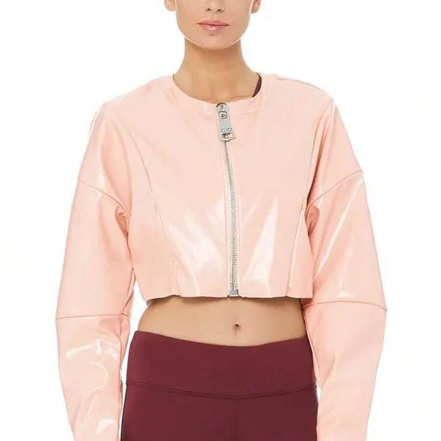 Alo Yoga Jacket NECTAR M Windproof Warmth Solid Versatile Easy To Wash Outdoor Women Daily Pink W4294R - NECTAR M - Hồng - Xem 1