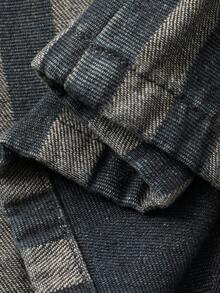 Dazy Tall Jeans casuales rectos y holgados con rayas para mujer - Azul lavado oscuro - Ver 8