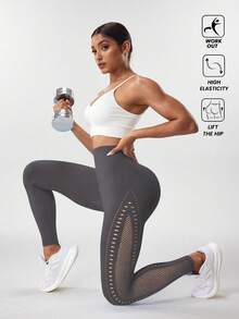 Gameset SHEIN Sport Legging Yoga Olahraga Wanita - Grey - View 6
