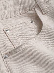 DAZY Snedfickor Jeans med raka ben - Beige - Visa 8