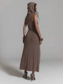 MUSERA Women Sweater Dresses - Apricot - View 2