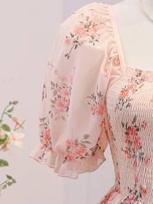 Vestido bohemio de gasa para niña, conjunto de vacaciones de verano, ropa casual - Multicolor - Ver 6